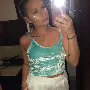 Crushed Velvet Crop Tank